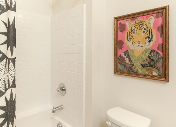Bathroom at Streamliner 16th Apartments in Phoenix