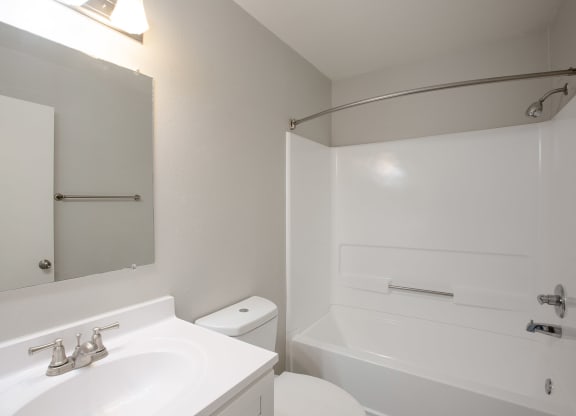 Bathroom at The Bluffs at Tierra Contenta Apartments in Santa Fe New Mexico