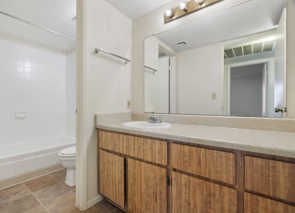 Bathroom at Townhomes on the Park Apartments in Phoenix AZ Nov 2020