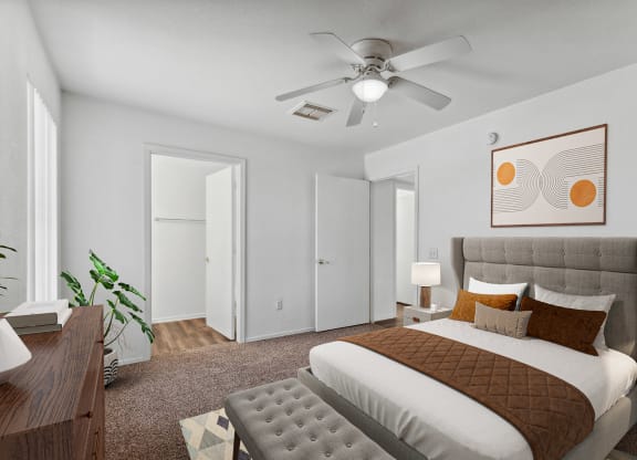 Bedroom at Bella Vita Apartment in Bullhead City Arizona