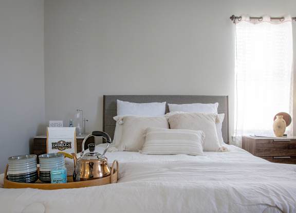 Bedroom at Norte Villas in Albuquerque New Mexico