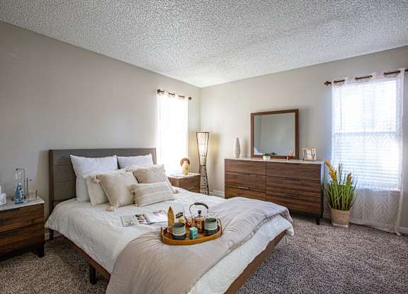 Bedroom at Norte Villas in Albuquerque New Mexico