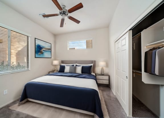 Bedroom with Closet at Avilla Preserve Apartment Homes in Tucson Arizona