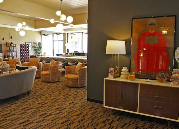 Clubhouse Interior Decor at Los Altos Towers Apartments in Albuquerque NM