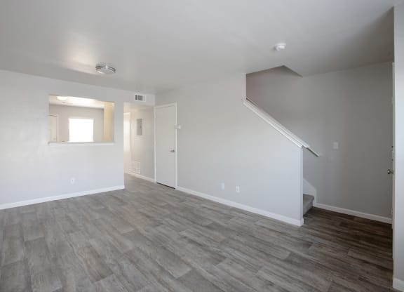 Downstairs Living Room at The Bluffs at Tierra Contenta Apartments in Santa Fe New Mexico