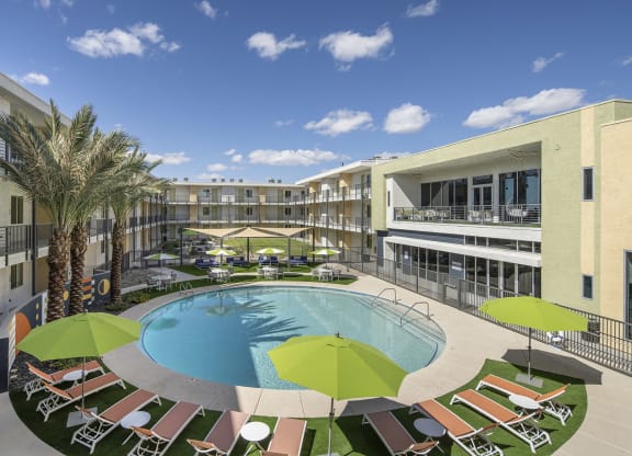 Full Pool View at Cabana Bridges Apartments in Tucson Arizona