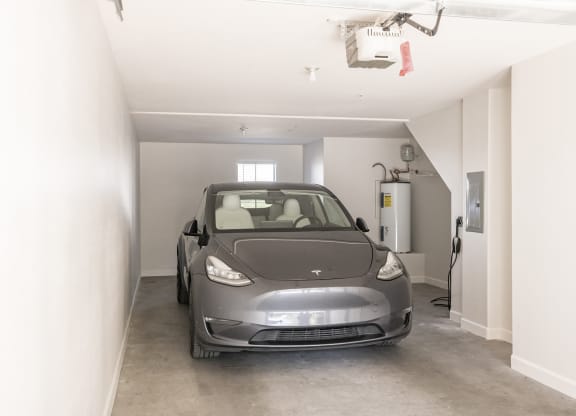 Garage with EV Charger at Haven Townhomes at P83 in Peoria Arizona