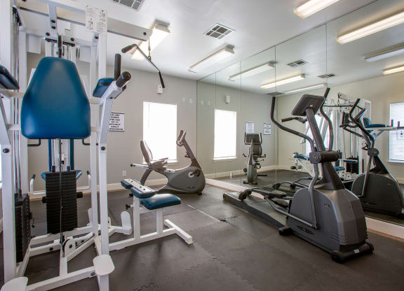 Gym Equipment at The Bluffs at Tierra Contenta Apartments