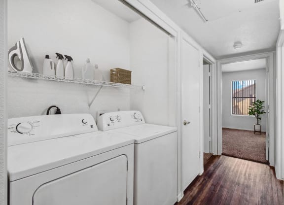 In unit Washer and Dryer at Bella Vita Apartment in Bullhead City Arizona