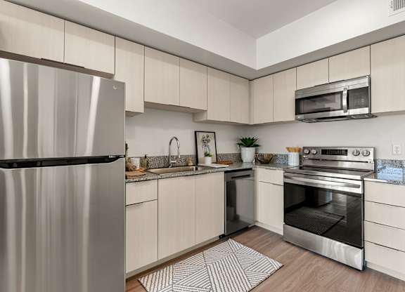 Kitchen Appliances in Two Bedroom and Two Bath at Lucero Apartment Homes in Phoenix Arizona