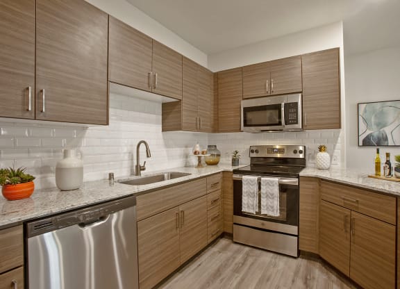 Kitchen at Senderos at South Mountain in Phoenix AZ September 2020
