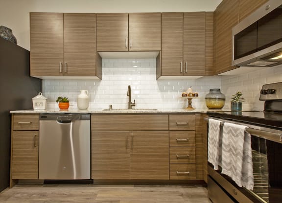 Kitchen at Senderos at South Mountain in Phoenix AZ September 2020