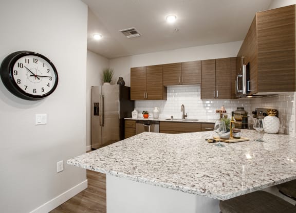 Kitchen at Senderos at South Mountain in Phoenix AZ September 2020