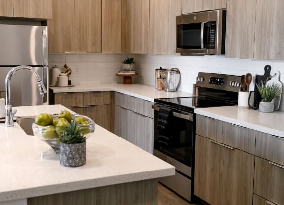 Kitchen Island at The Aster at Mountain Vista Apartments in Mesa Arizona