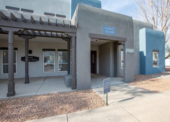 Leasing Center Exterior at The Bluffs at Tierra Contenta Apartments