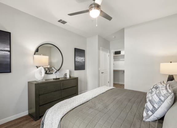 Main Bedroom with Ceiling Fan at Tucson Landing, Tucson, AZ   