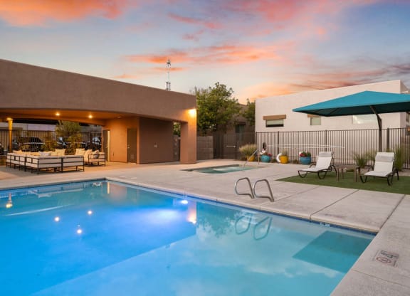 Pool and Spa at Avilla Preserve Apartment Homes in Tucson Arizona
