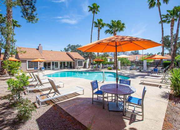 Pool Exterior at Orange Tree Village Apartments in Tucson AZ