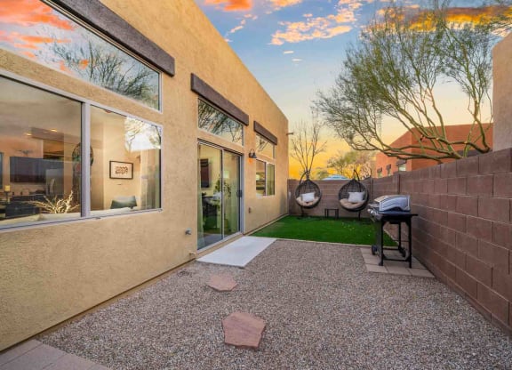 Private Backyard with Grills at Avilla Marana Apartment Homes in Tucson Arizona