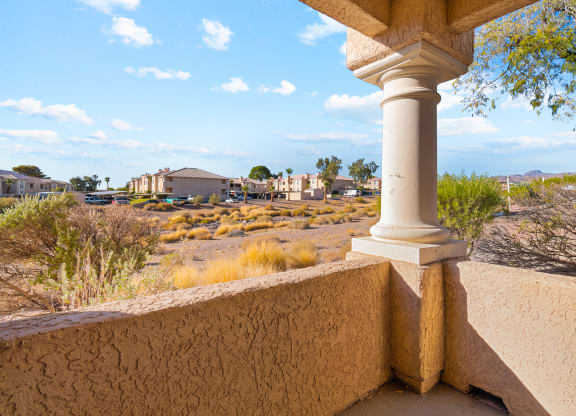 Private Patio at Stone Ridge Apartments in Bullhead City Arizona