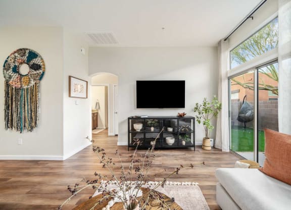 Spacious Livingroom with Backyard Access at Avilla Marana Apartment Homes in Tucson Arizona