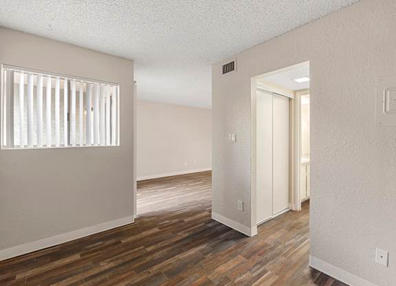 Studio bedroom at Villa Toscana Apartments in Phoenix Arizona