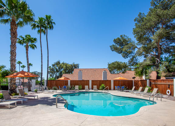 Swimming Pool at Orange Tree Village Apartments in Tucson AZ