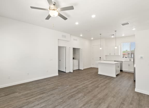 Three Bedroom Living Room and Kitchen at Casitas Catalina Apartments in Tucson