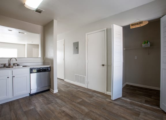 Washer and Dryer connections and rentals at The Bluffs at Tierra Contenta Apartments