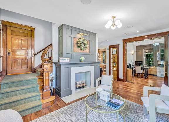 Community Room With Fireplace at Ardenwood Apartments, Connecticut, 06473