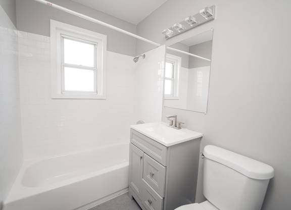 White Bathroom at Encore 99, East Haven, Connecticut