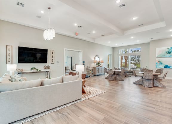 clubroom with tv and couch