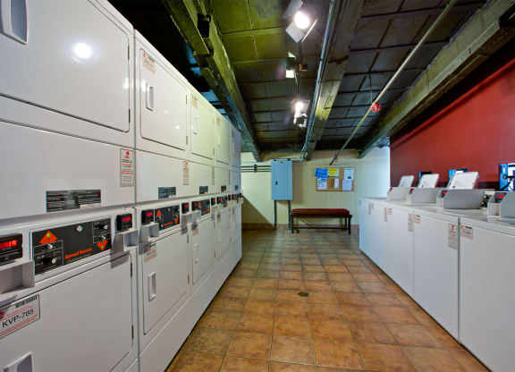 a room filled with lots of white utility machines