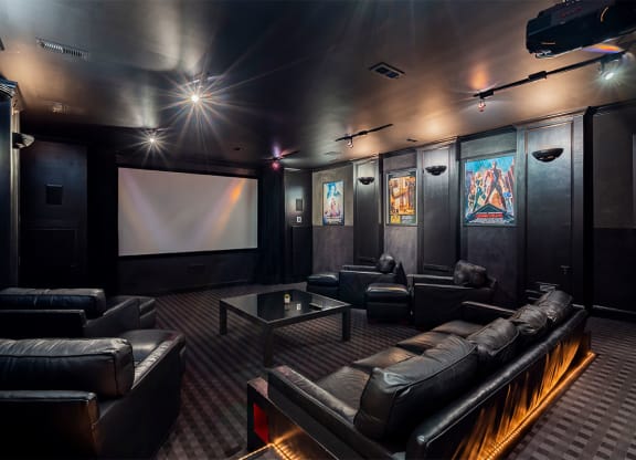 time square apartments movie theater
