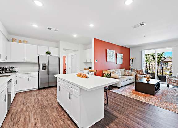Kitchen & Living Area at LEVANTE APARTMENT HOMES, California