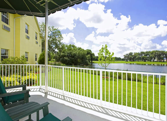 a view of the lake from the patio at the shallows resort at Arbor Oaks at Lakeland Hills, Lakeland, 33805