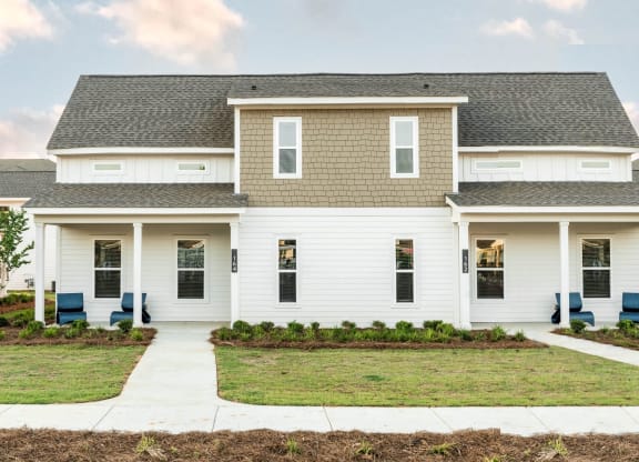Townhouse with private porch at Anthem Luxury Rentals and Apartments in Huntsville, AL