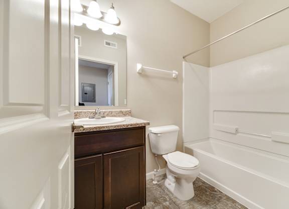 Ample Lighting Above Vanity At Austin Place Apartments