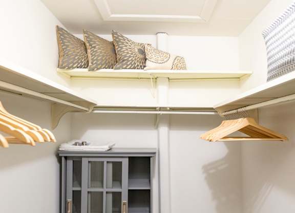 walk-in closet at Saddlebrook at Tates Creek Apartments in Lexington, KY