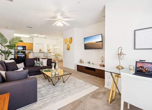 living room at Legacy at Crystal Lake Apartments in Port Orange, FL