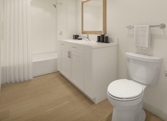 modern bathroom with a tub-The Renaissance Naples, FL