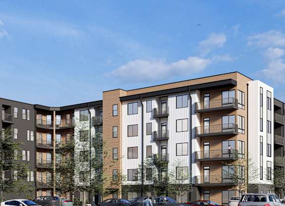 a rendering of The Fitzroy apartments in Birmingham, AL
