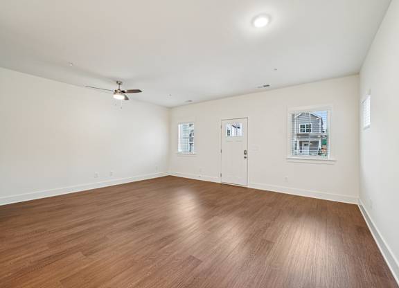 Modern living room of Cottage floor plan at Turnberry Park apartments