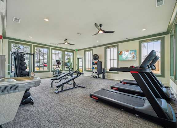 24-Hour Fitness Center at Turnberry Park Apartments in Gardendale, AL
