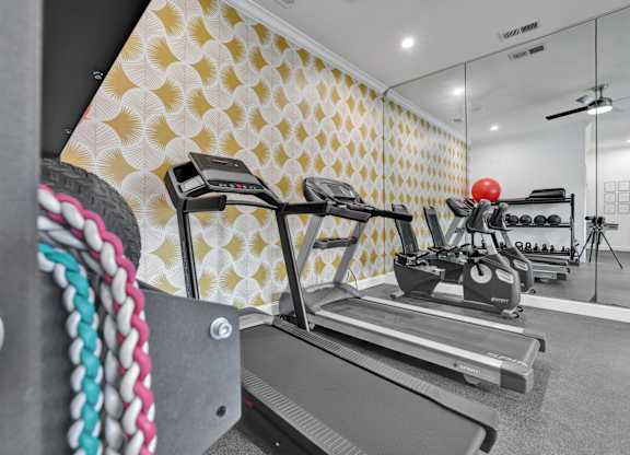 24-hr fitness center at Village at Caldwell Mill Apartments in Birmingham, AL