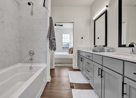 Bathroom at West Row Townhomes and at West Row Townhomes at West Row Lofts and Townhomes in Birmingham, AL