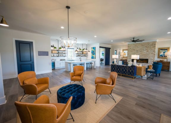 a view of the living room and dining room from the second floor