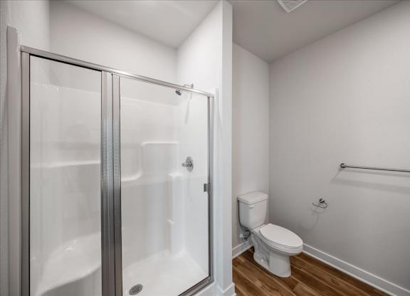 Bathroom with shower and toilet