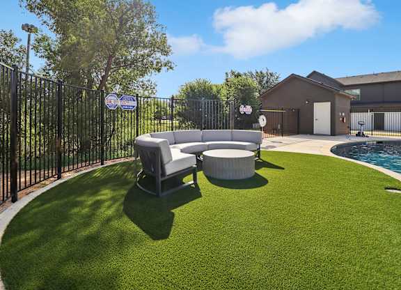 Backyard area at Townhomes at Princeton Meadows