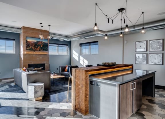Club Room seating and bar top C&E Living in St Paul, MN
